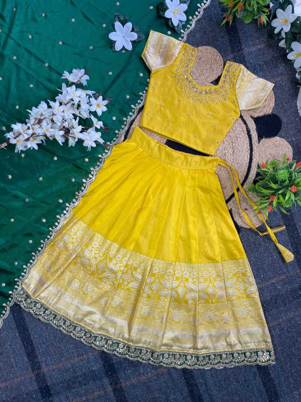 Ynf Pure Silk KESH505 SANIYA Kids Wear Festive Collections Wholesale Kids Lehenga Choli Kids Festive Wear Pongal Collections Manufacturer- Kapda Export