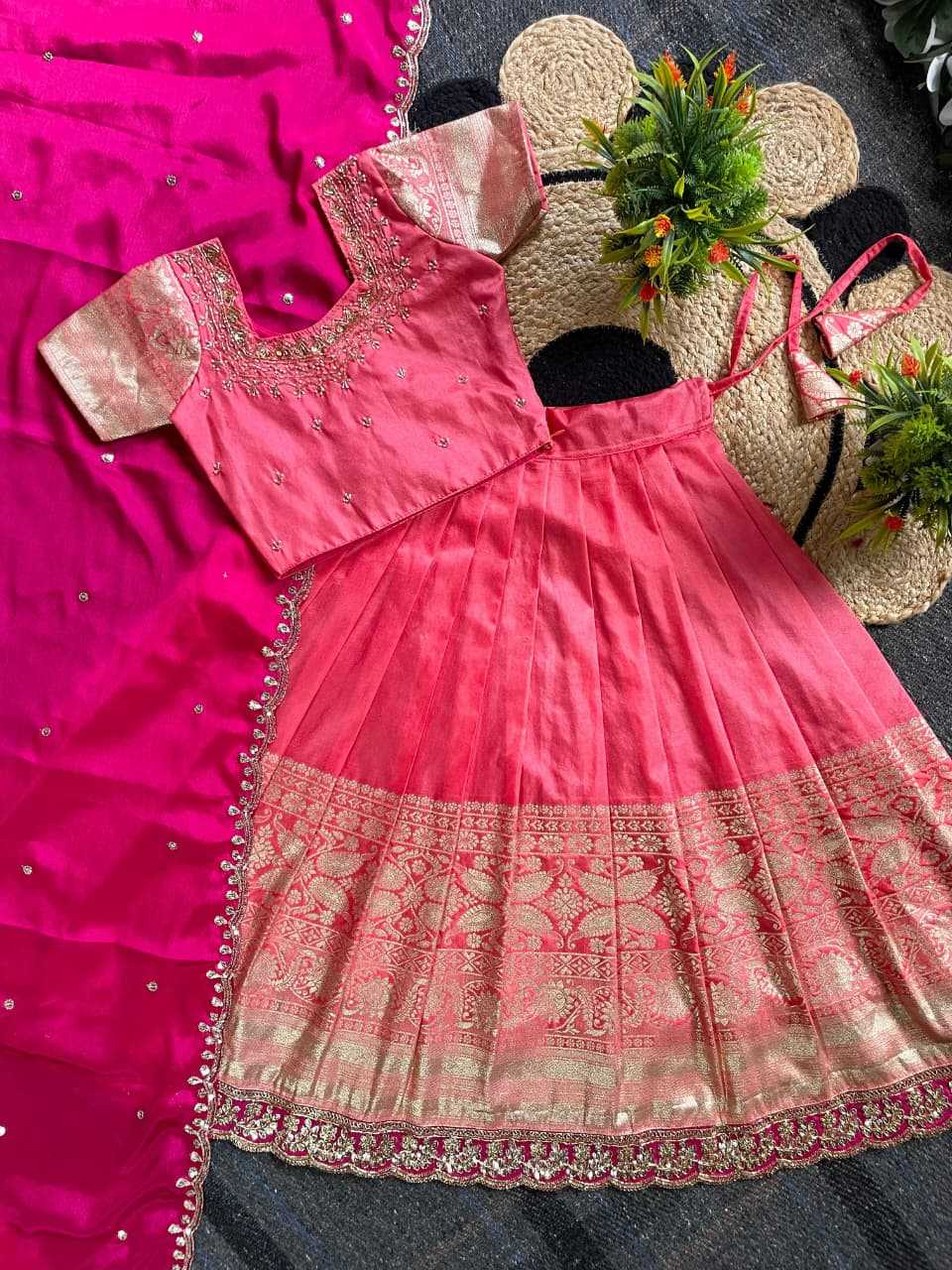 Ynf Pure Silk KESH505 SANIYA Kids Wear Festive Collections Wholesale Kids Lehenga Choli Kids Festive Wear Pongal Collections Manufacturer- Kapda Export