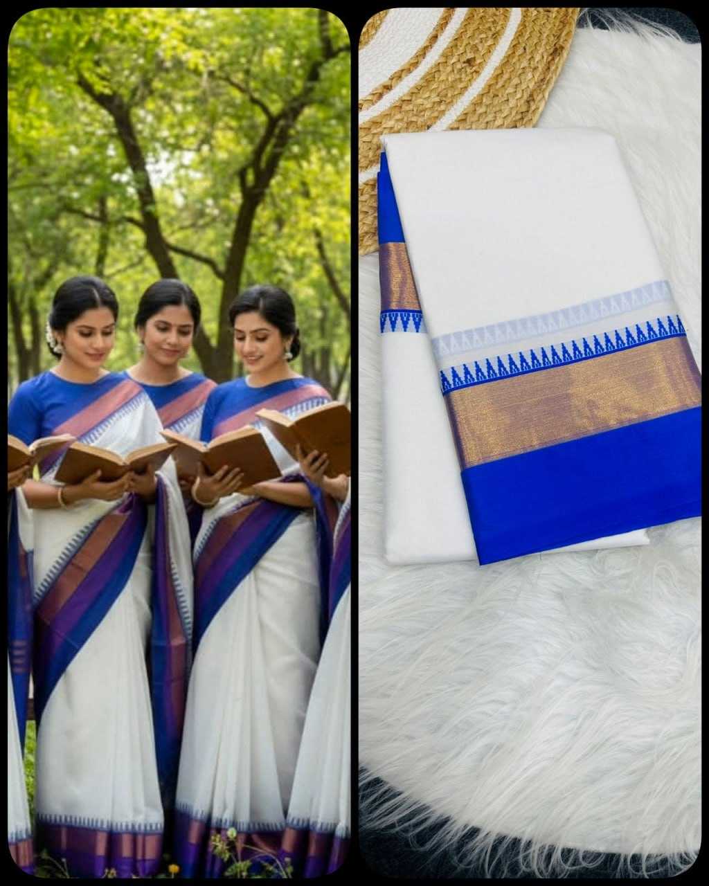 Ynf Pure Silk KESH554 MANIPURI COTTON Silk Sarees Festive Collections Wholesale Zari Border Silk Sarees White Silk Sarees Onam Collections Manufacturer- Kapda Export