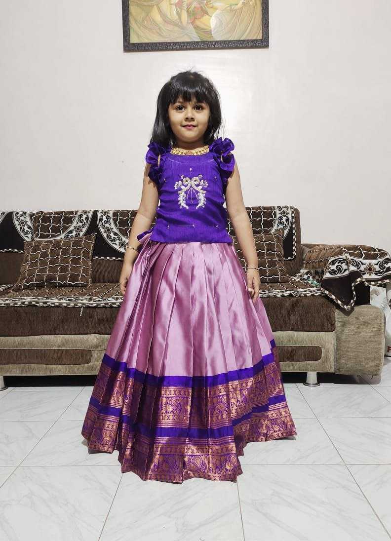 Ynf Pure Silk RIN161 PONGAL Kids Wear Wholesale Kids Lehenga Kids Co-ord Set Ethnic Dresses For Kids Manufacturer- Kapda Export