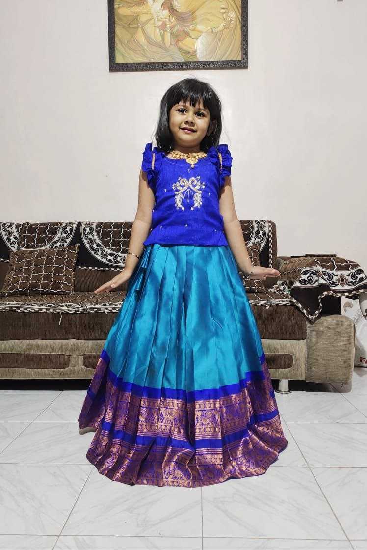 Ynf Pure Silk RIN161 PONGAL Kids Wear Wholesale Kids Lehenga Kids Co-ord Set Ethnic Dresses For Kids Manufacturer- Kapda Export
