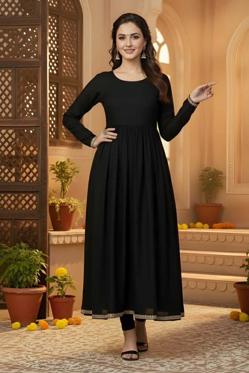 Ynf Rayon KESH559 702 Gowns Wholesale Long Gowns Lightweight Gowns Simple Gowns Manufacturer- Kapda Export