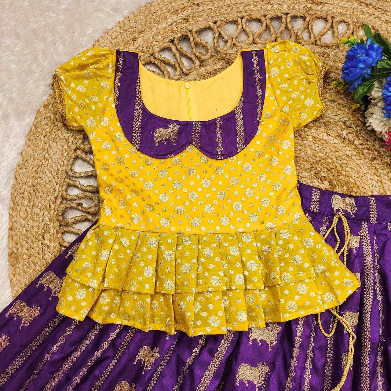 Ynf Russian Silk KESH503 8084 Kids Wear Wholesale Indian Wear For Kids Kids Lehenga Choli Kids Festive Wear Manufacturer- Kapda Export