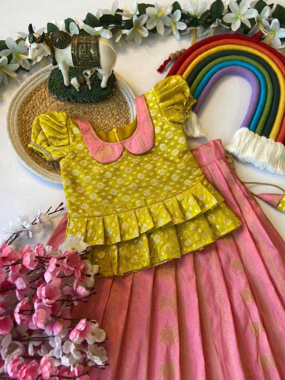 Ynf Russian Silk KESH503 8084 Kids Wear Wholesale Indian Wear For Kids Kids Lehenga Choli Kids Festive Wear Manufacturer- Kapda Export