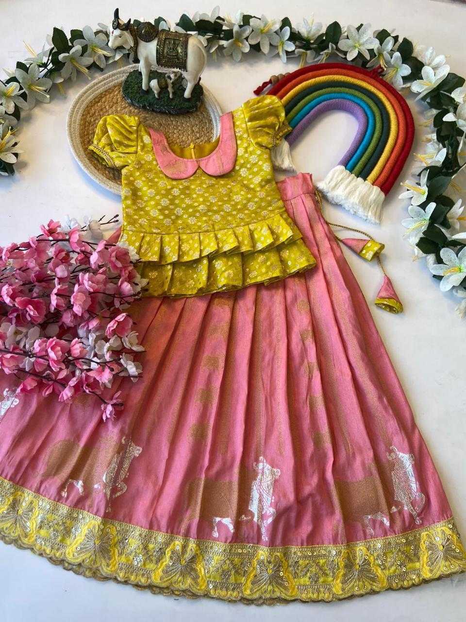 Ynf Russian Silk KESH503 8084 Kids Wear Wholesale Indian Wear For Kids Kids Lehenga Choli Kids Festive Wear Manufacturer- Kapda Export