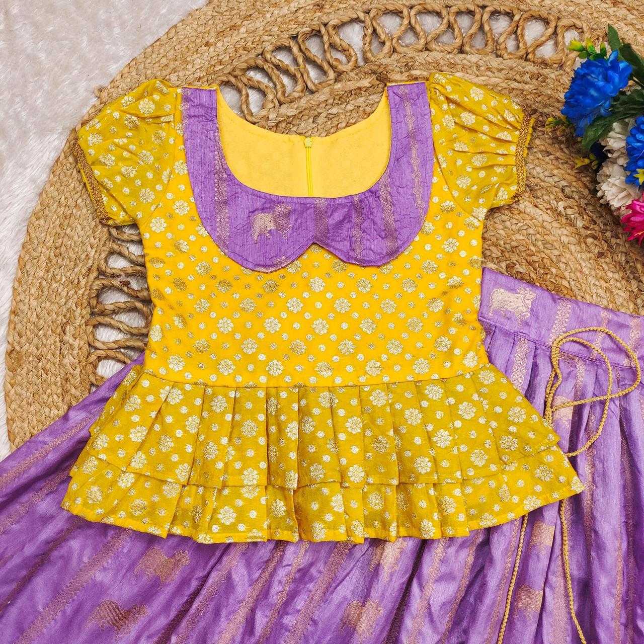 Ynf Russian Silk KESH503 8084 Kids Wear Wholesale Indian Wear For Kids Kids Lehenga Choli Kids Festive Wear Manufacturer- Kapda Export
