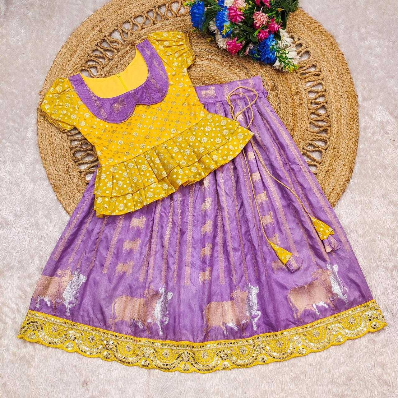 Ynf Russian Silk KESH503 8084 Kids Wear Wholesale Indian Wear For Kids Kids Lehenga Choli Kids Festive Wear Manufacturer- Kapda Export
