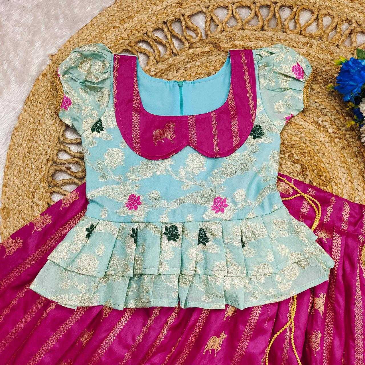 Ynf Russian Silk KESH503 8084 Kids Wear Wholesale Indian Wear For Kids Kids Lehenga Choli Kids Festive Wear Manufacturer- Kapda Export