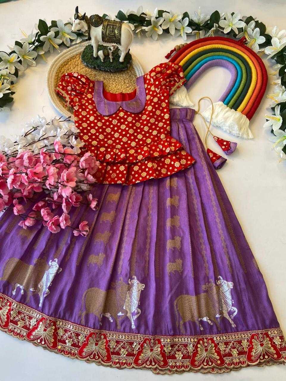 Ynf Russian Silk KESH503 8084 Kids Wear Wholesale Indian Wear For Kids Kids Lehenga Choli Kids Festive Wear Manufacturer- Kapda Export