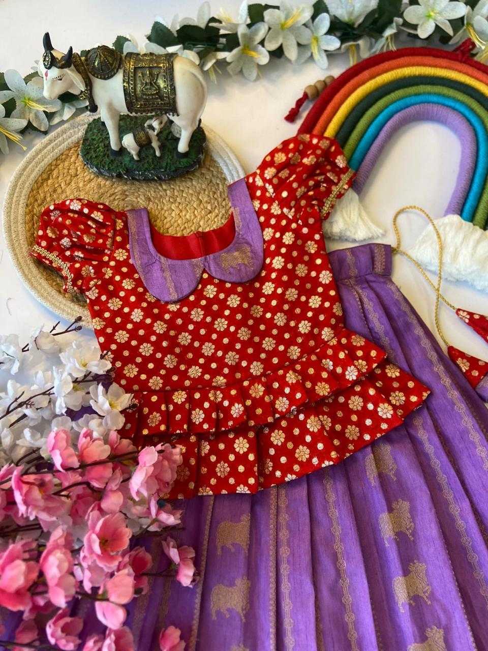 Ynf Russian Silk KESH503 8084 Kids Wear Wholesale Indian Wear For Kids Kids Lehenga Choli Kids Festive Wear Manufacturer- Kapda Export