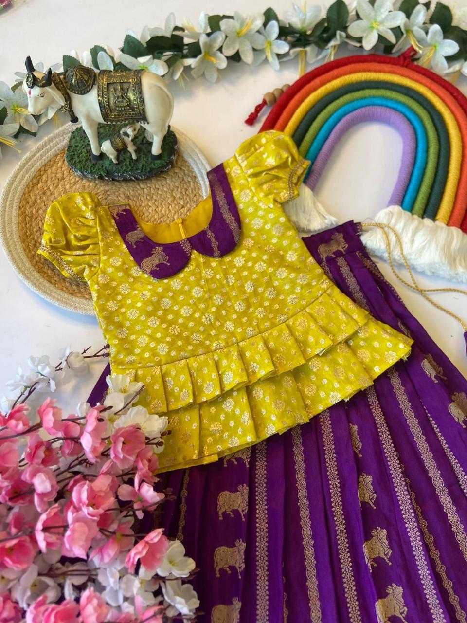 Ynf Russian Silk KESH503 8084 Kids Wear Wholesale Indian Wear For Kids Kids Lehenga Choli Kids Festive Wear Manufacturer- Kapda Export