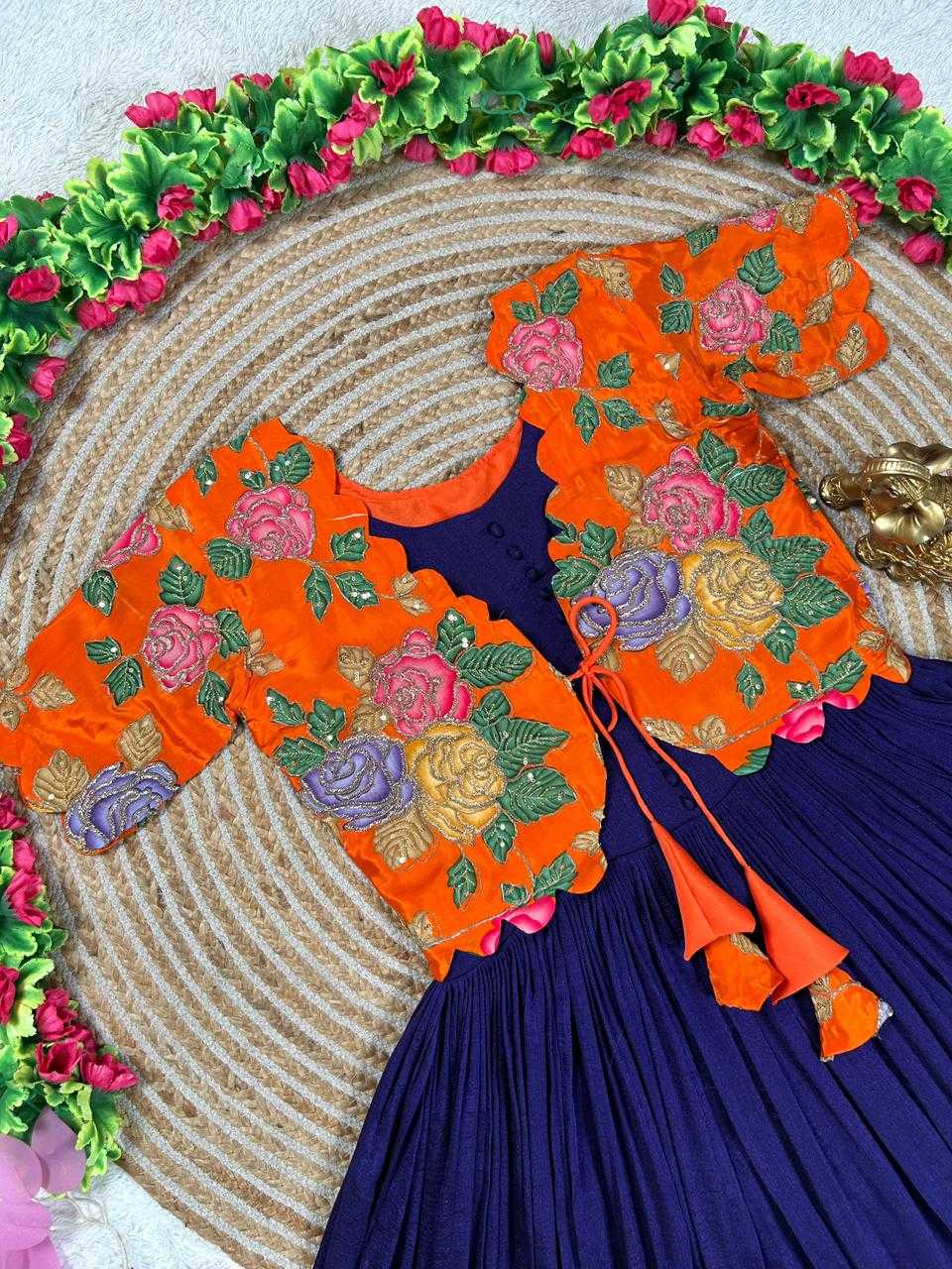 Ynf Silk KESH505 Natural Gowns Festive Collections Wholesale Silk Gowns Indo-Western Gown With Jacket Pongal Collections Manufacturer- Kapda Export