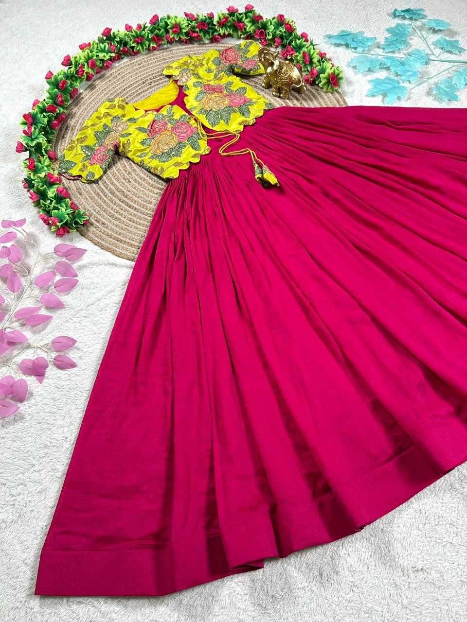 Ynf Silk KESH505 Natural Gowns Festive Collections Wholesale Silk Gowns Indo-Western Gown With Jacket Pongal Collections Manufacturer- Kapda Export