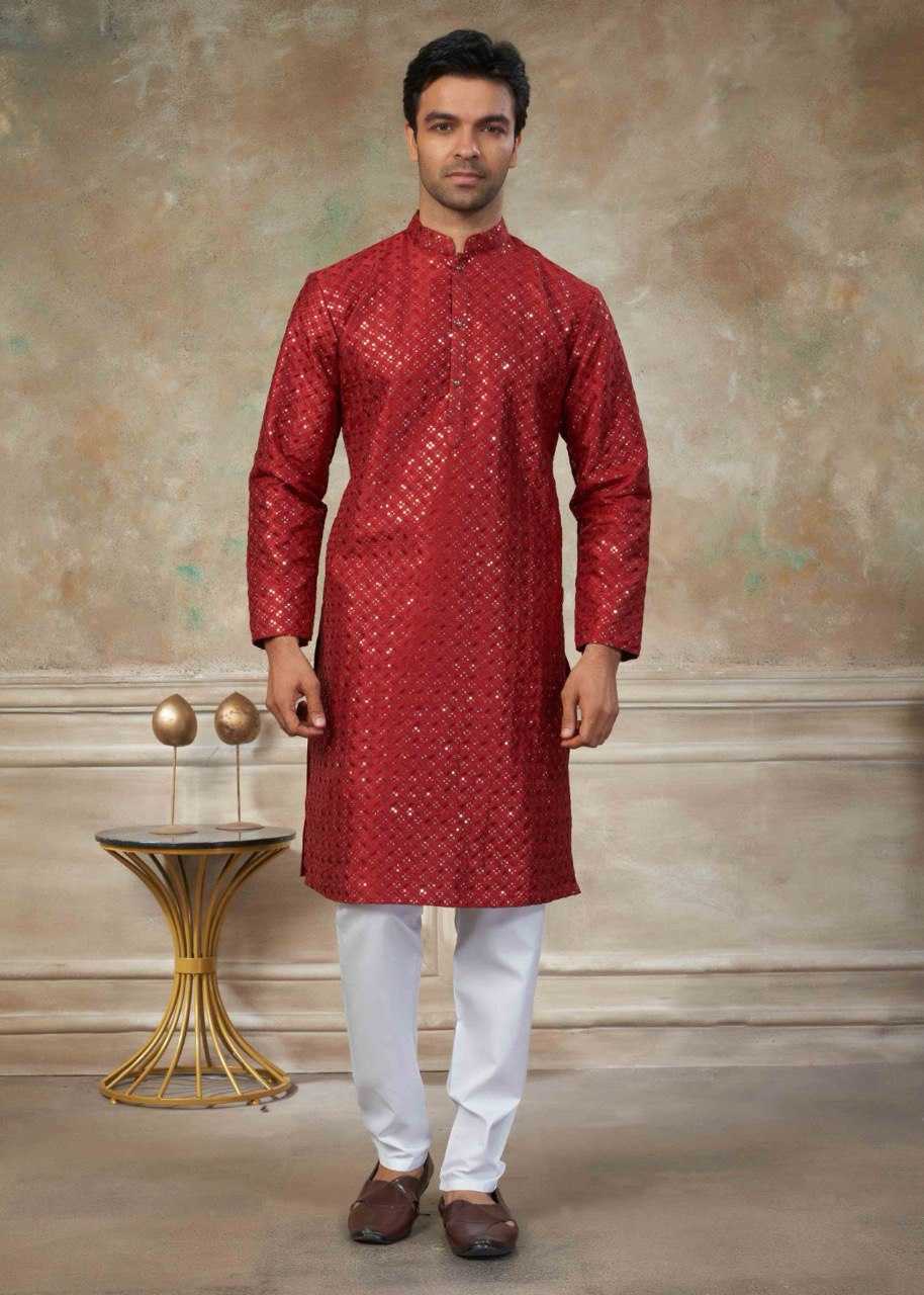 Ynf Silk KESH650 Venmer Vol 139 Mens Wear Wholesale Mens Kurta Pyjama Silk Kurta Men Wedding kurta Manufacturer- Kapda Export