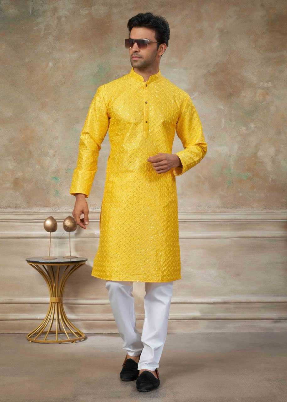 Ynf Silk KESH650 Venmer Vol 139 Mens Wear Wholesale Mens Kurta Pyjama Silk Kurta Men Wedding kurta Manufacturer- Kapda Export