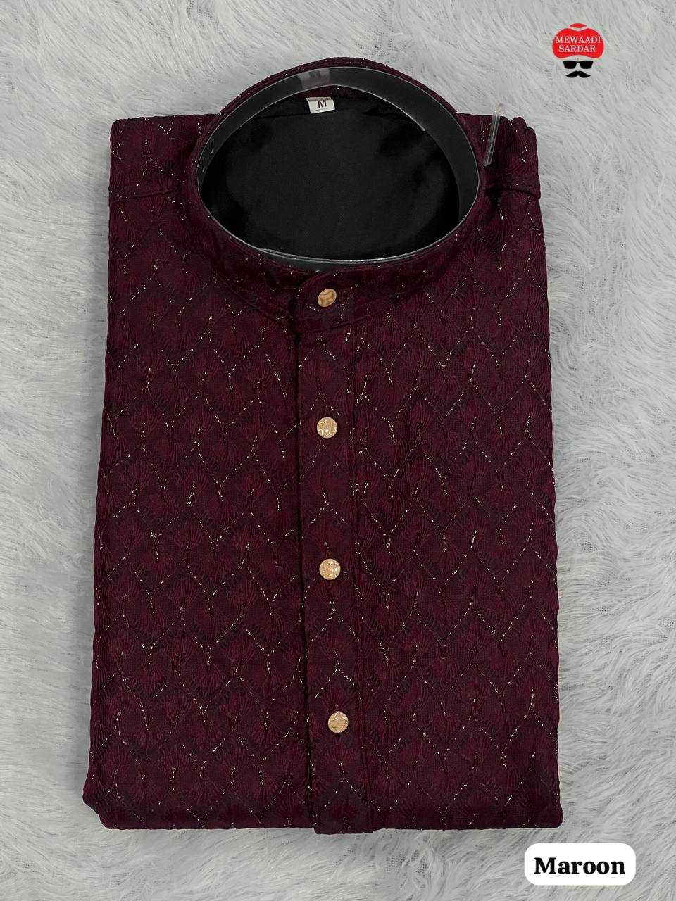 Ynf Silk RIN125 Dhurandhar Mens Wear Festive Collections Wholesale Mens Kurta Pyjama Casual Wear Silk Kurta Manufacturer- Kapda Export