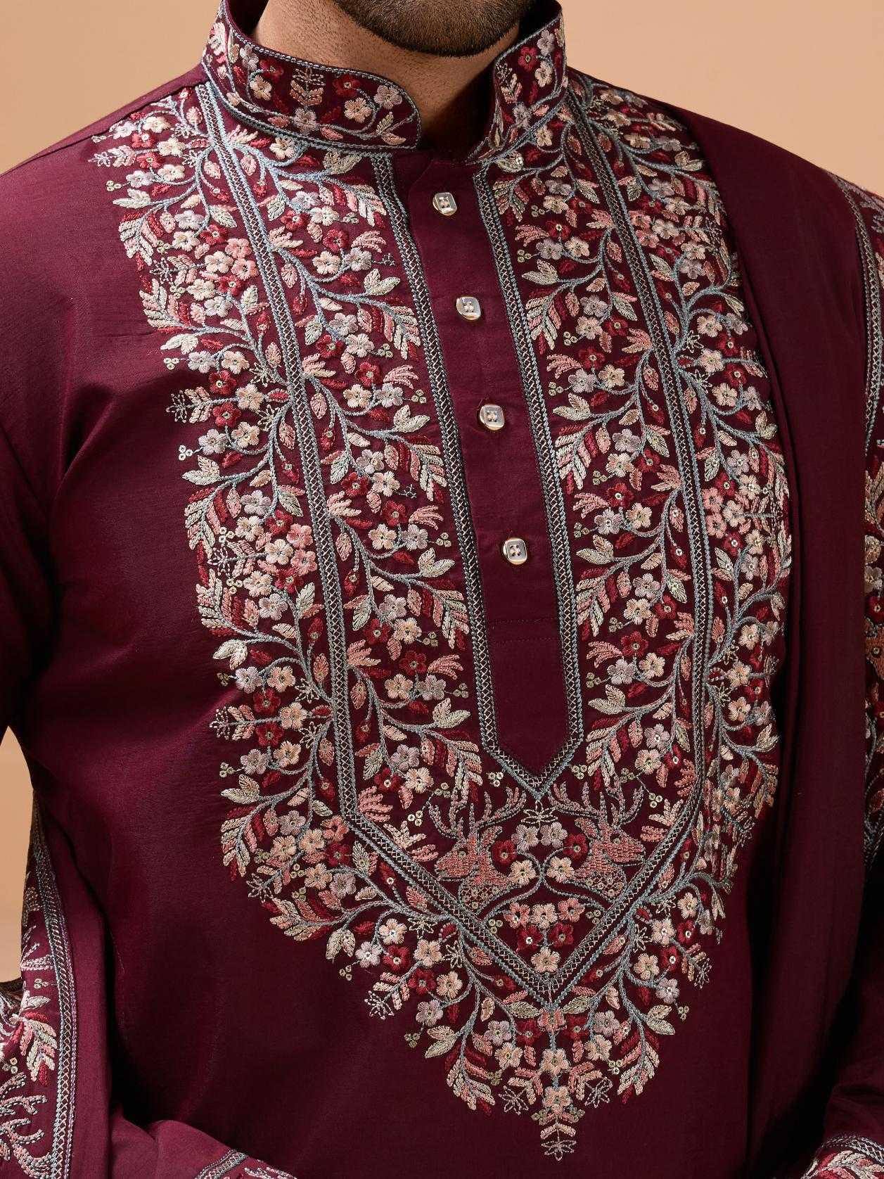 Ynf Silk RIN202 ROYAL LOOK Mens Wear Wholesale Mens Kurtas Mens Kurta Pyjama Silk Kurta Manufacturer- Kapda Export