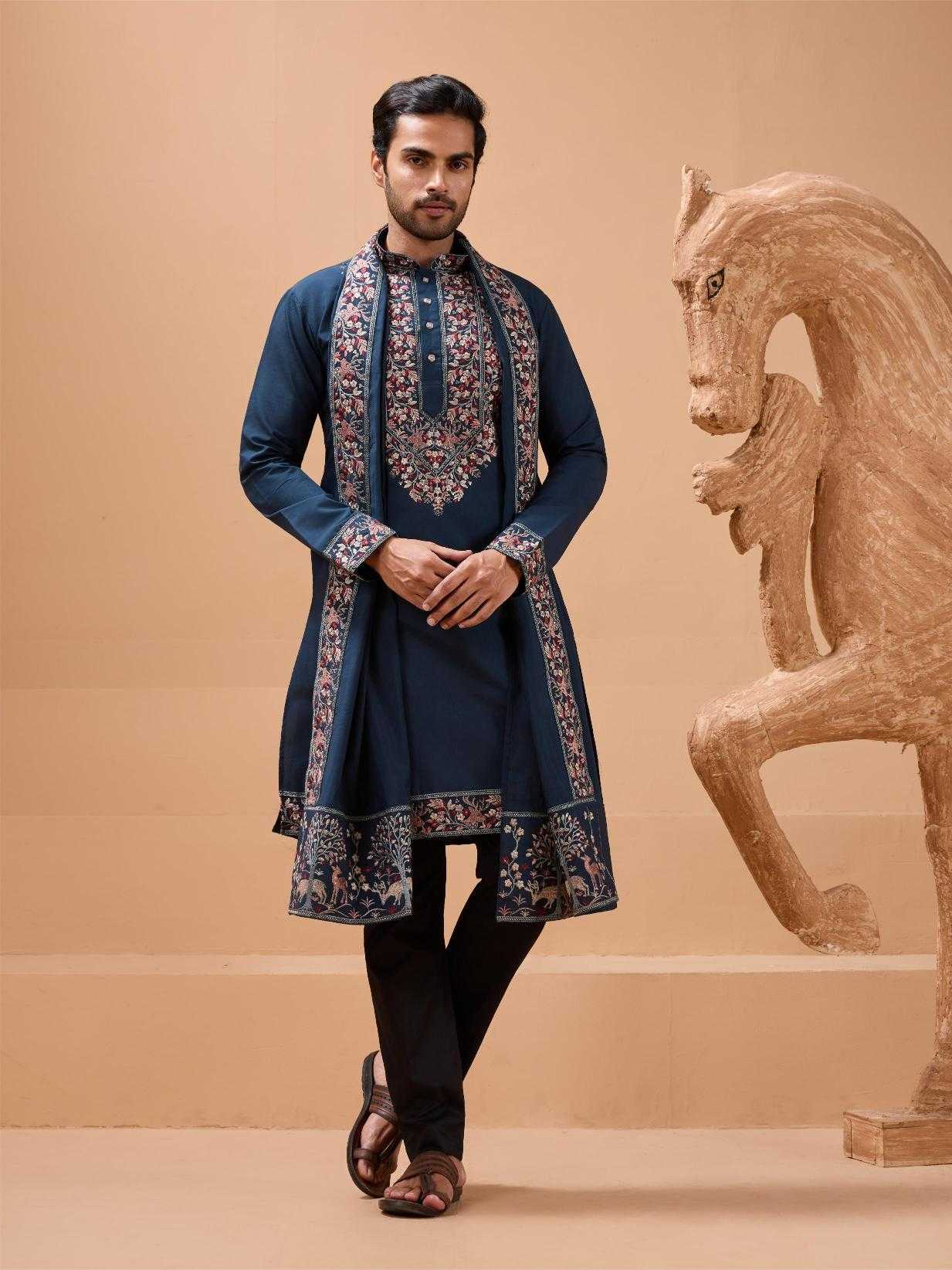 Ynf Silk RIN202 ROYAL LOOK Mens Wear Wholesale Mens Kurtas Mens Kurta Pyjama Silk Kurta Manufacturer- Kapda Export