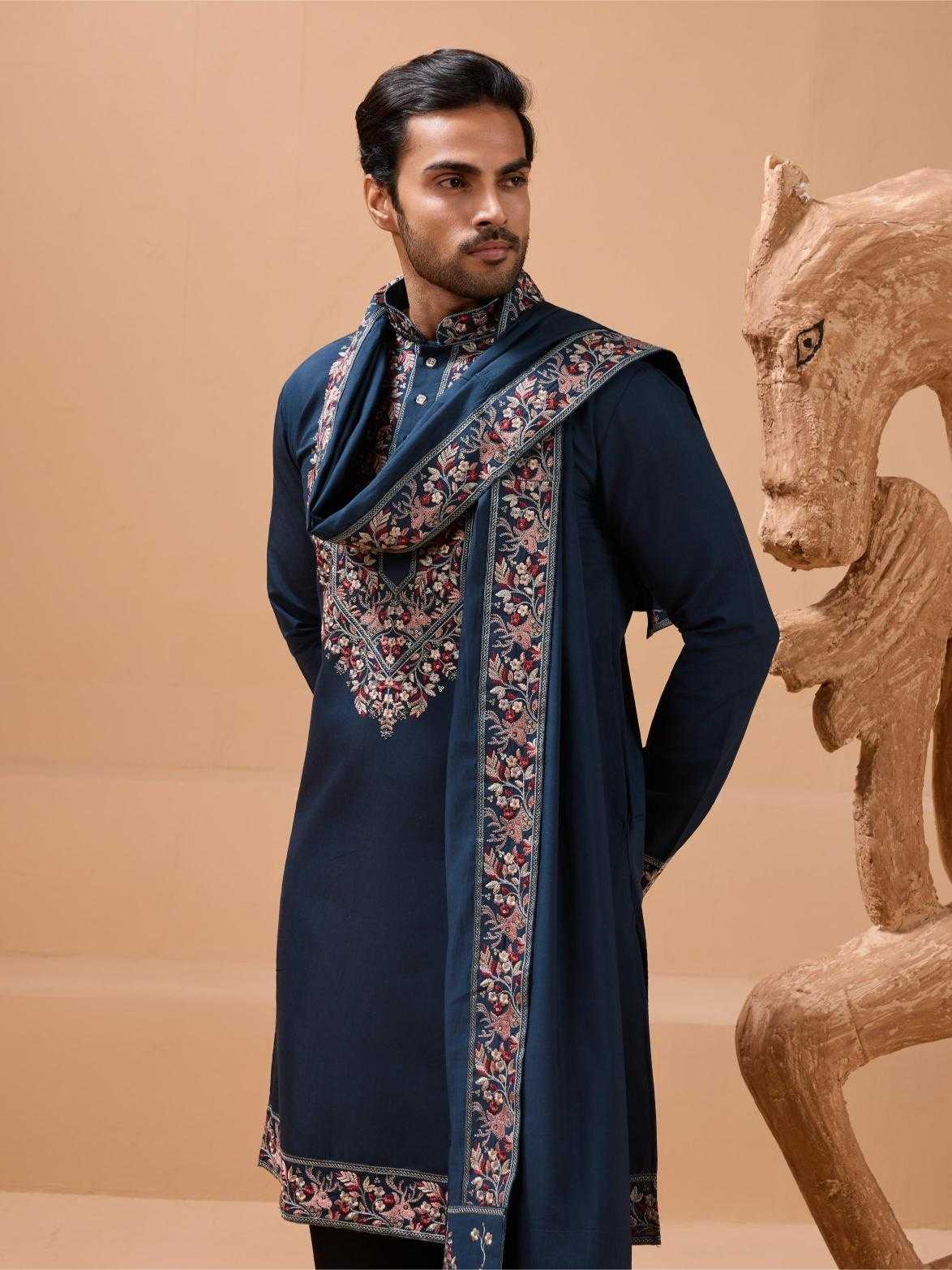 Ynf Silk RIN202 ROYAL LOOK Mens Wear Wholesale Mens Kurtas Mens Kurta Pyjama Silk Kurta Manufacturer- Kapda Export