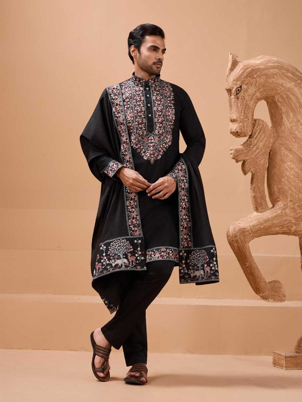 Ynf Silk RIN202 ROYAL LOOK Mens Wear Wholesale Mens Kurtas Mens Kurta Pyjama Silk Kurta Manufacturer- Kapda Export