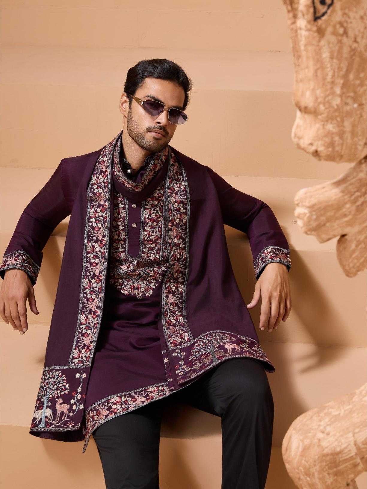Ynf Silk RIN202 ROYAL LOOK Mens Wear Wholesale Mens Kurtas Mens Kurta Pyjama Silk Kurta Manufacturer- Kapda Export