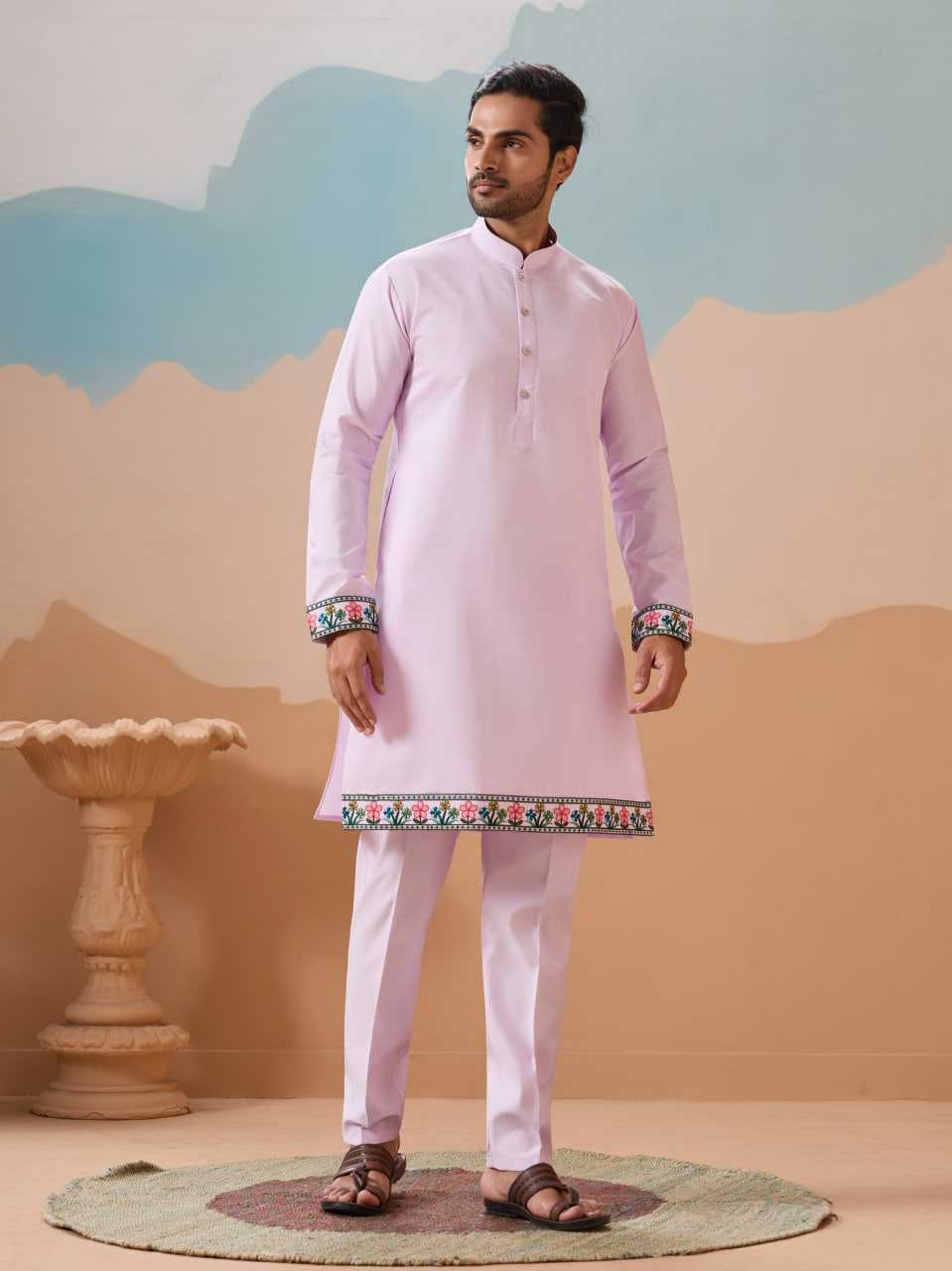 Ynf Silk RIN202 SHUBHVASTRA VANTARA 61591 Mens Wear Festive Collections Wholesale Mens Kurta Pyjama Silk Kurta Men Wedding kurta Manufacturer- Kapda Export
