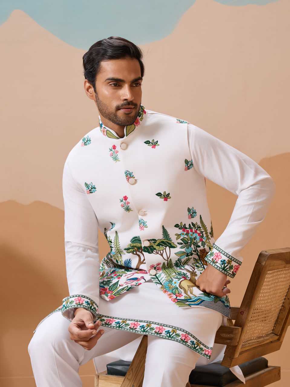Ynf Silk RIN202 SHUBHVASTRA VANTARA 61591 Mens Wear Festive Collections Wholesale Mens Kurta Pyjama Silk Kurta Men Wedding kurta Manufacturer- Kapda Export