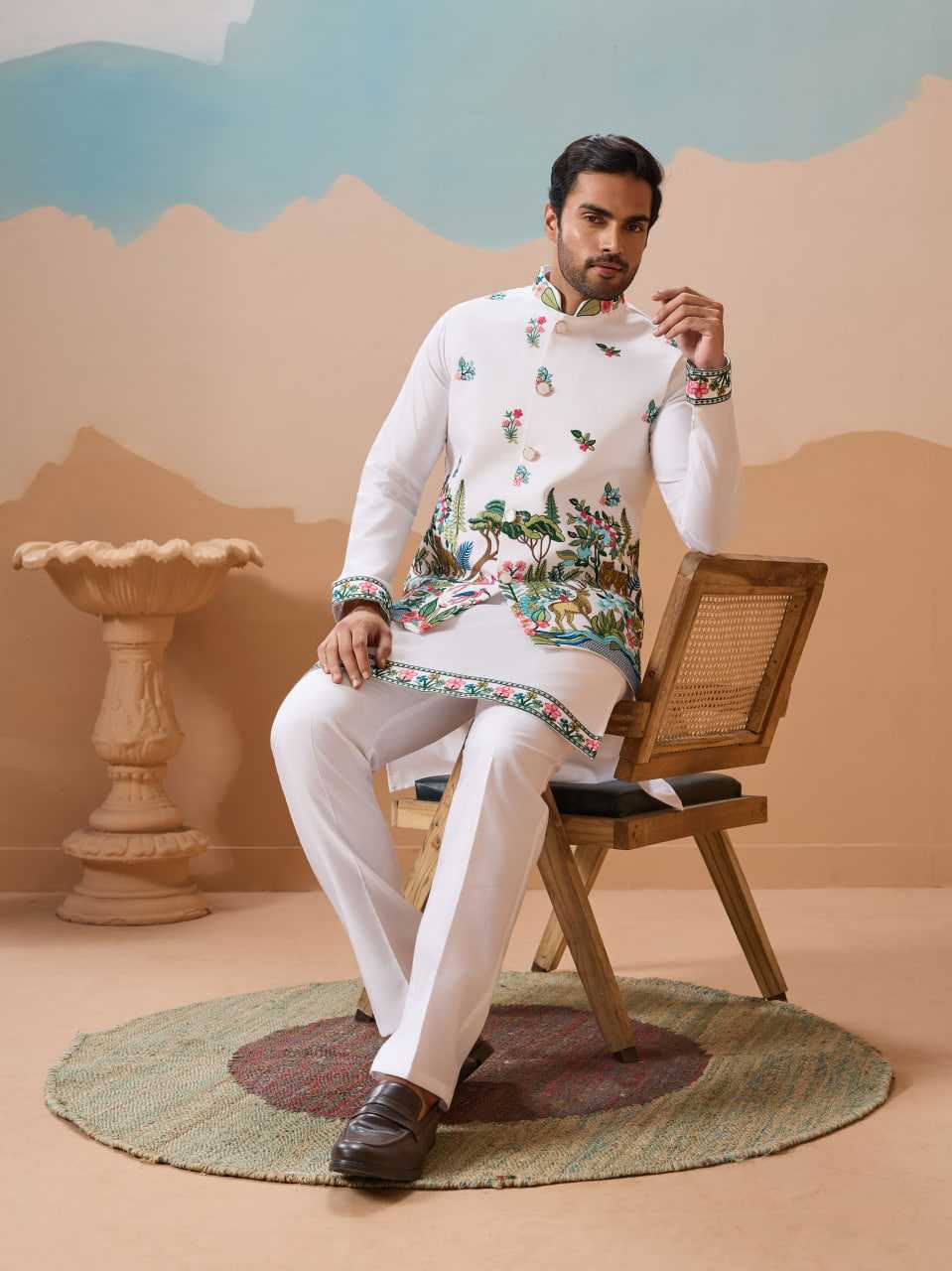 Ynf Silk RIN202 SHUBHVASTRA VANTARA 61591 Mens Wear Festive Collections Wholesale Mens Kurta Pyjama Silk Kurta Men Wedding kurta Manufacturer- Kapda Export