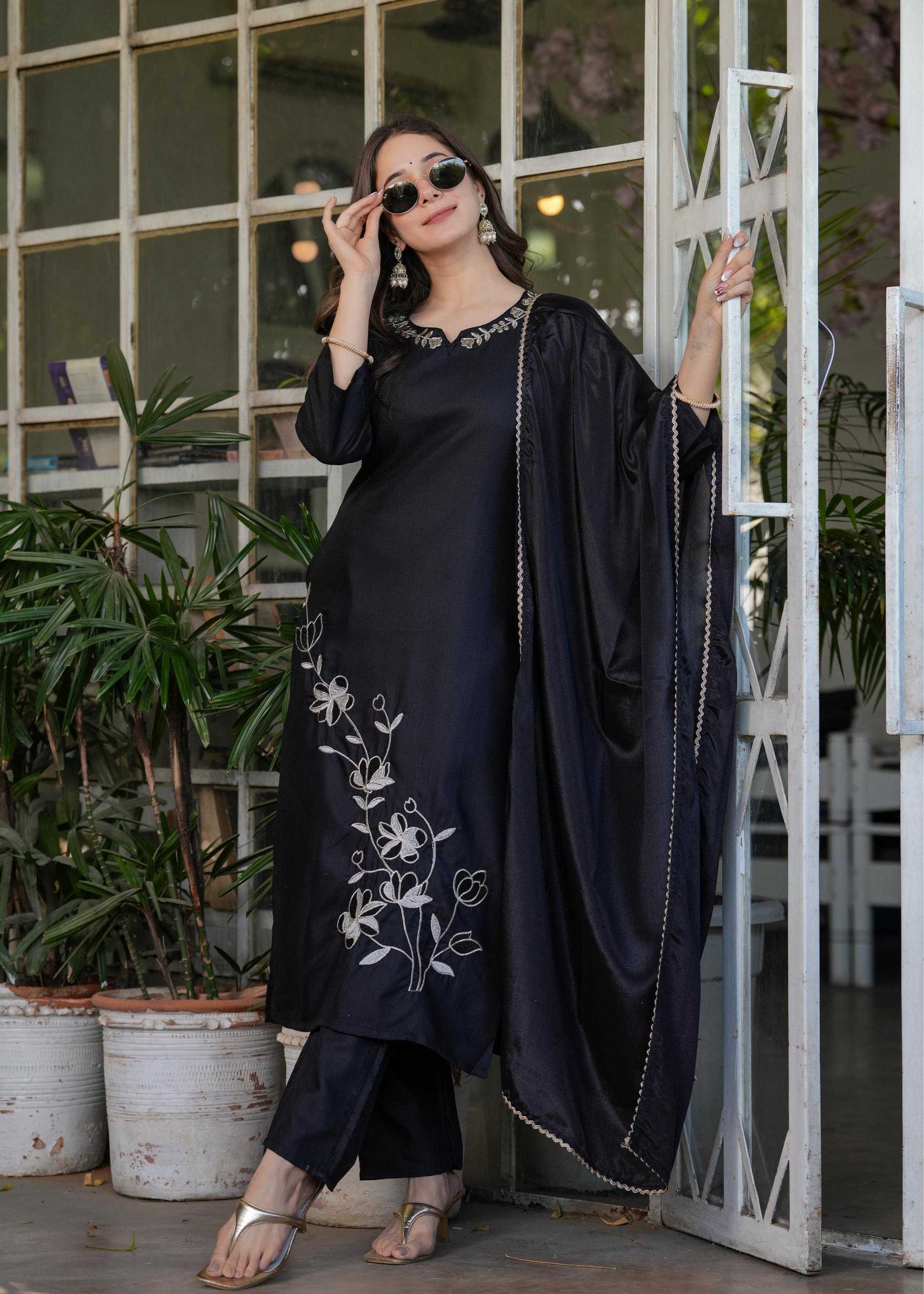 Ynf Slub Reyon KESH545 4209 Kurti Wholesale Casual Kurtis Designer Kurtis Black Kurtis Manufacturer- Kapda Export