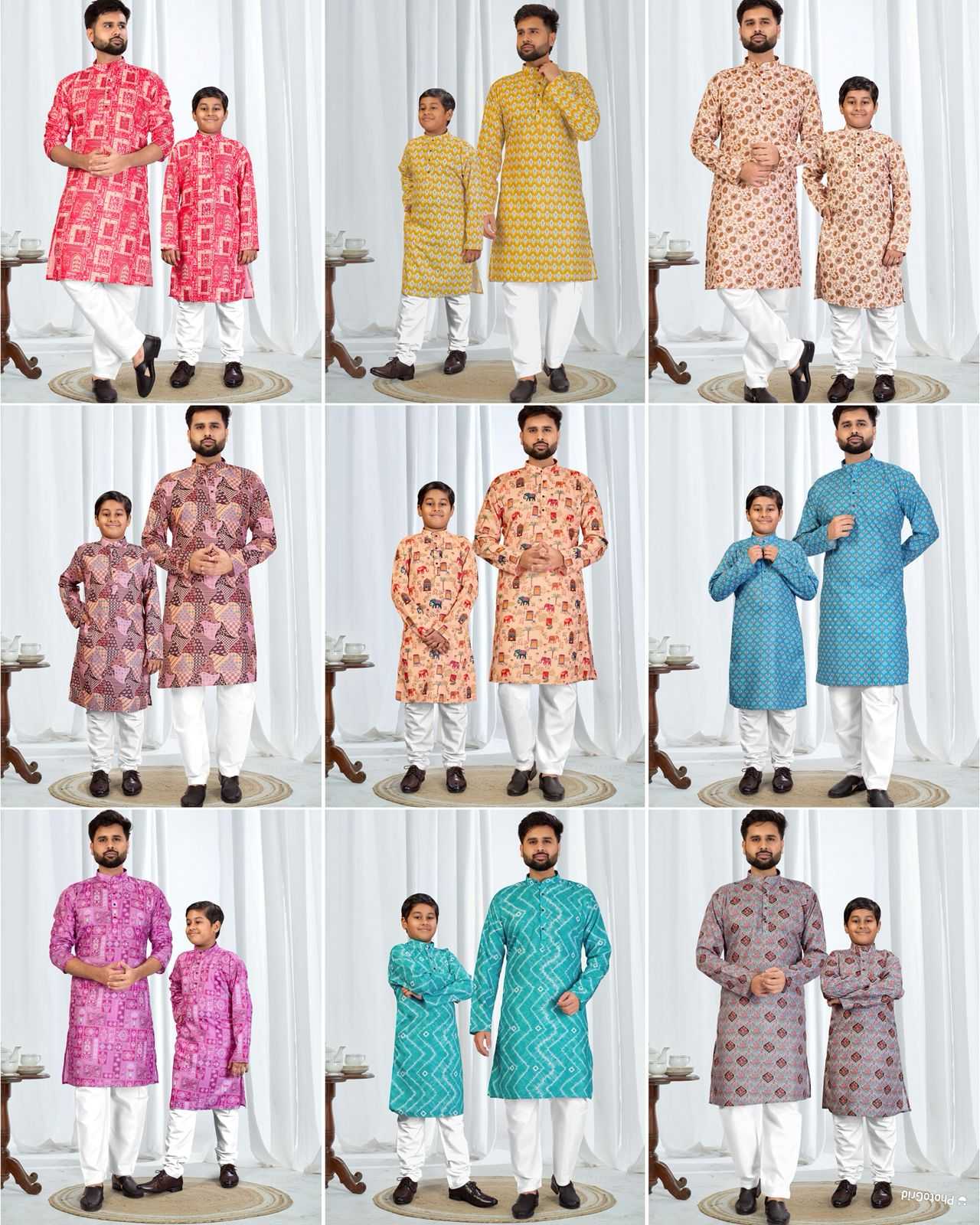 Ynf Soft Cotton KESH481 Ethnicity Mens Wear Kids Wear Festive Collections Wholesale Mens Kurta Pyjama Kids Kurta Pajama Kids Festive Wear Manufacturer- Kapda Export