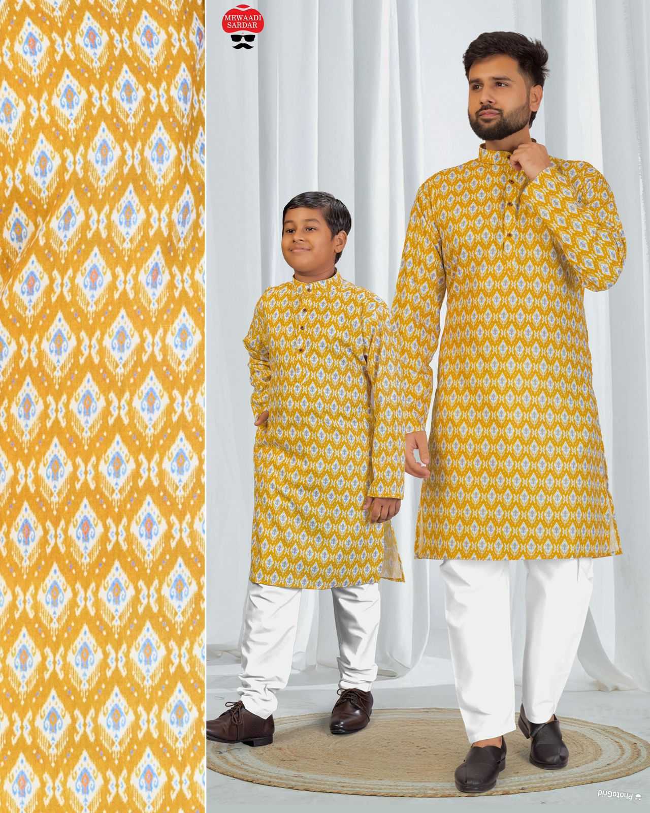Ynf Soft Cotton KESH481 Ethnicity Mens Wear Kids Wear Festive Collections Wholesale Mens Kurta Pyjama Kids Kurta Pajama Kids Festive Wear Manufacturer- Kapda Export
