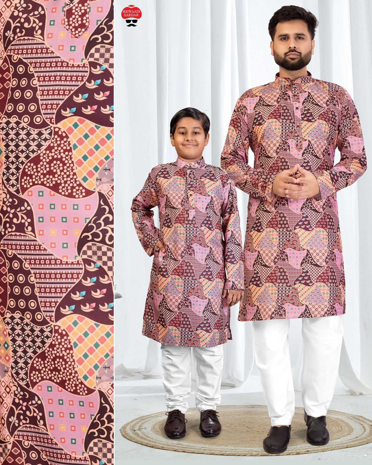 Ynf Soft Cotton KESH481 Ethnicity Mens Wear Kids Wear Festive Collections Wholesale Mens Kurta Pyjama Kids Kurta Pajama Kids Festive Wear Manufacturer- Kapda Export
