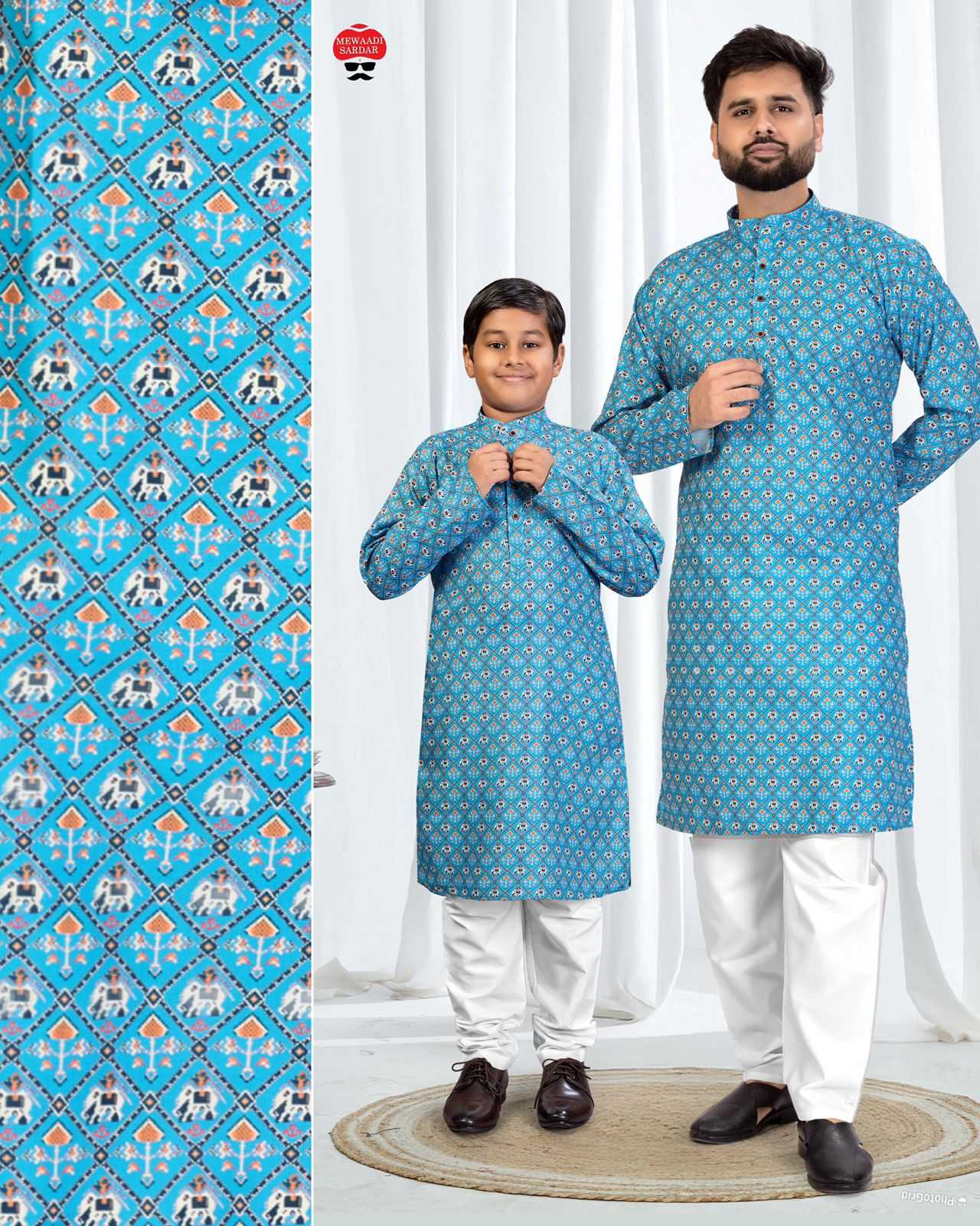 Ynf Soft Cotton KESH481 Ethnicity Mens Wear Kids Wear Festive Collections Wholesale Mens Kurta Pyjama Kids Kurta Pajama Kids Festive Wear Manufacturer- Kapda Export