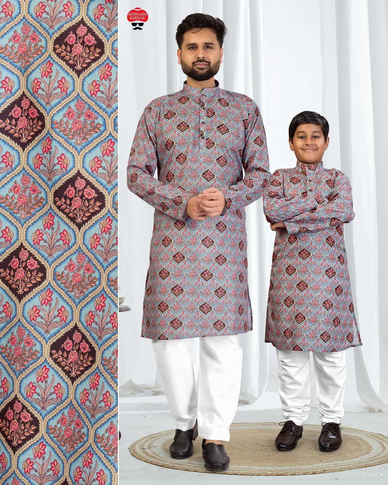 Ynf Soft Cotton KESH481 Ethnicity Mens Wear Kids Wear Festive Collections Wholesale Mens Kurta Pyjama Kids Kurta Pajama Kids Festive Wear Manufacturer- Kapda Export