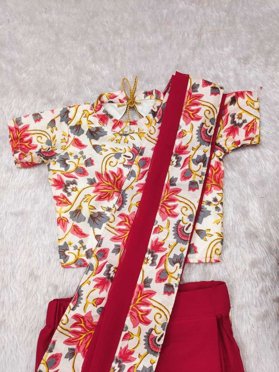 Ynf Soft Dola KESH505 008 Kids Wear Wholesale Kids Saree Dress Kids Traditional Outfits Kids Festive Wear Manufacturer- Kapda Export