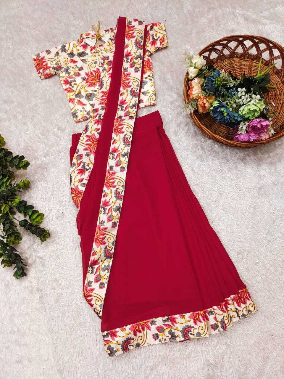 Ynf Soft Dola KESH505 008 Kids Wear Wholesale Kids Saree Dress Kids Traditional Outfits Kids Festive Wear Manufacturer- Kapda Export