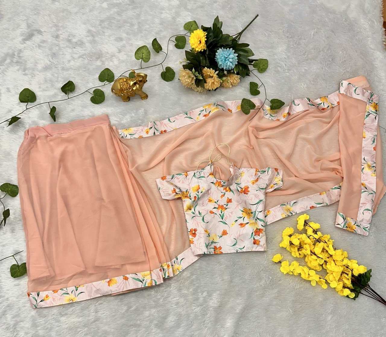 Ynf Soft Dola KESH505 009 Kids Wear Wholesale Kids Saree Dress Kids Ethnic Wear Kids Festive Wear Manufacturer- Kapda Export