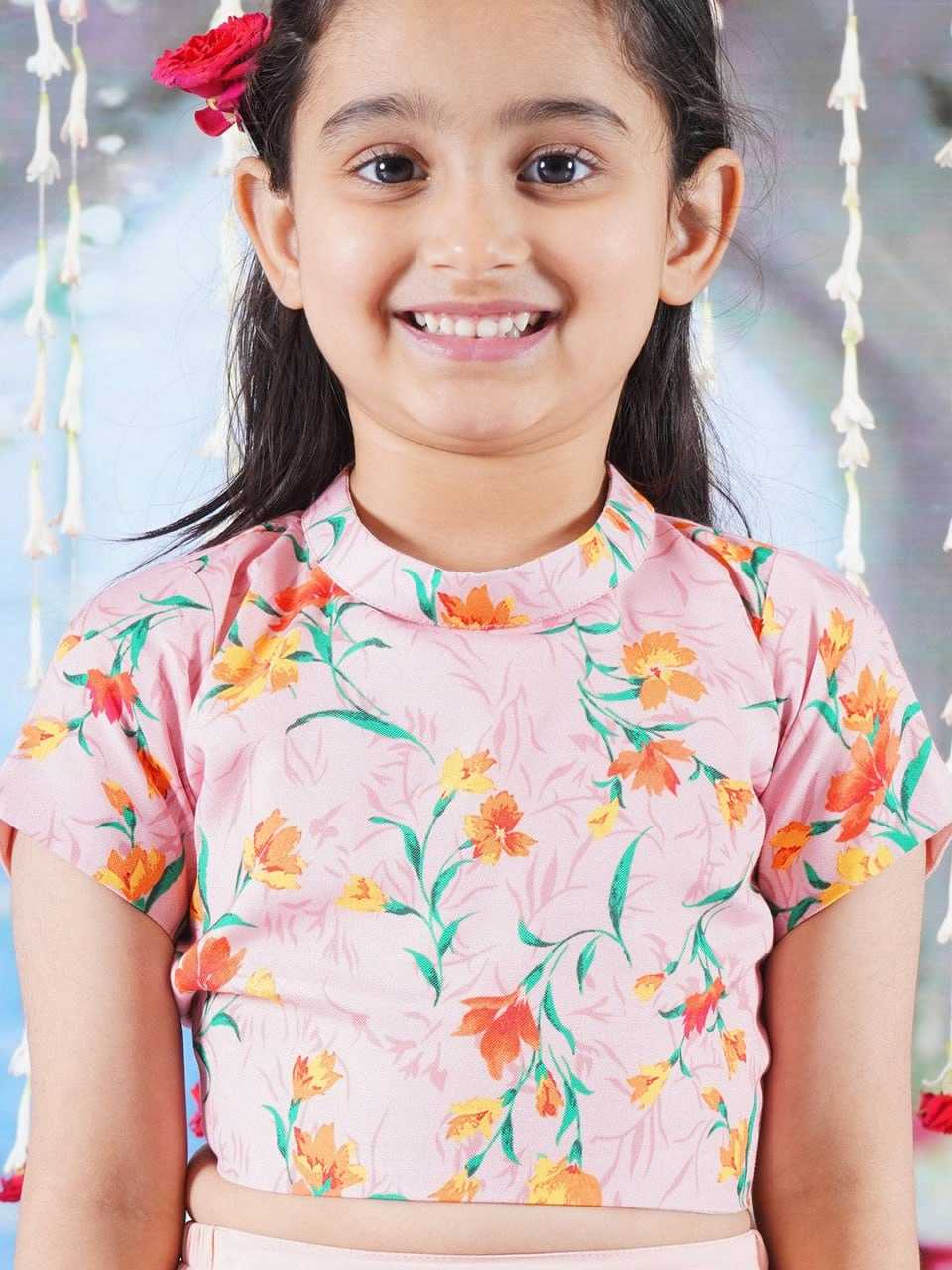 Ynf Soft Dola KESH505 009 Kids Wear Wholesale Kids Saree Dress Kids Ethnic Wear Kids Festive Wear Manufacturer- Kapda Export