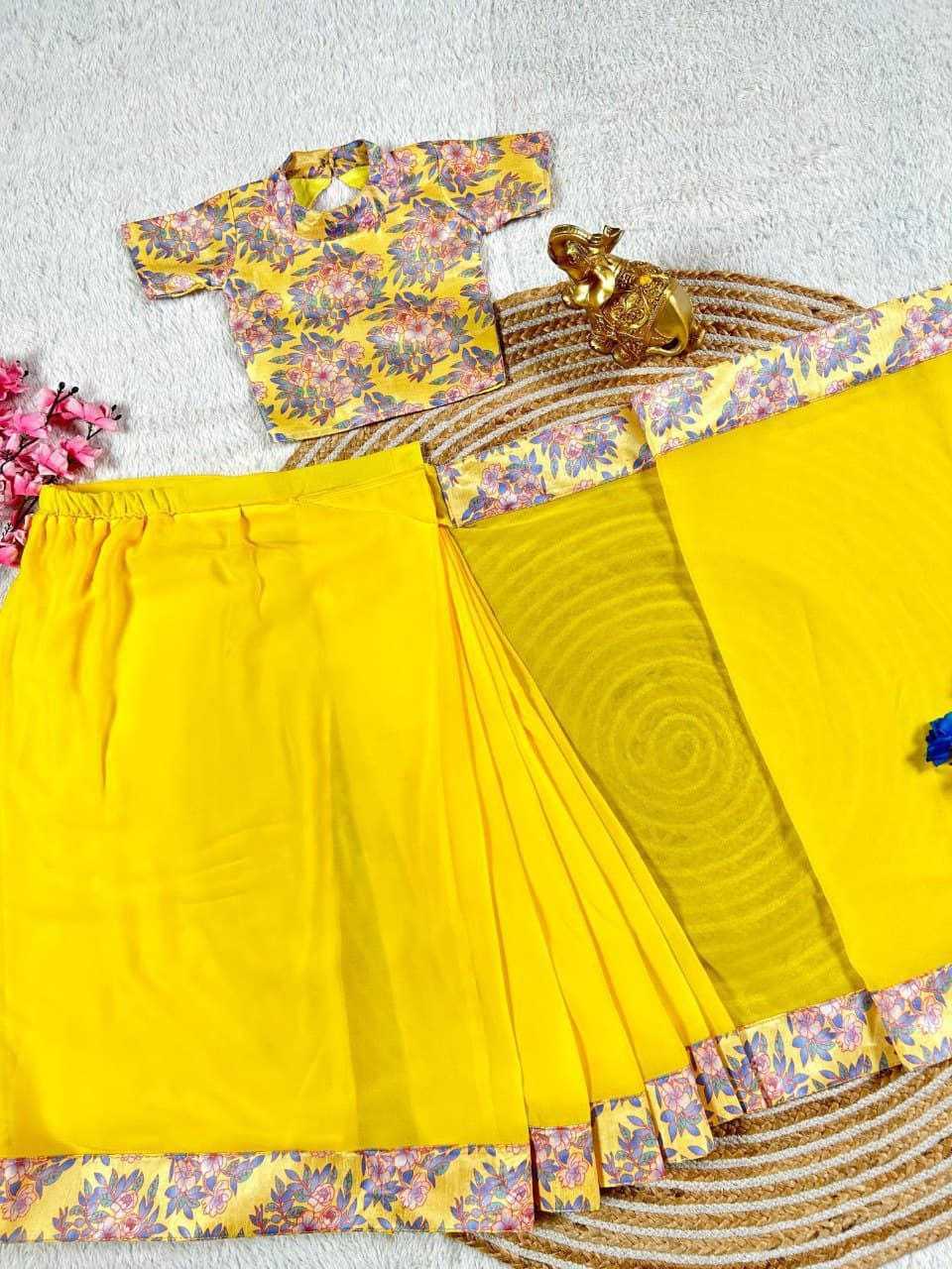 Ynf Soft Dola KESH505 ADITI Kids Wear Wholesale Kids Saree Dress Kids Festive Wear Kids Party Wear Ethnic Manufacturer- Kapda Export