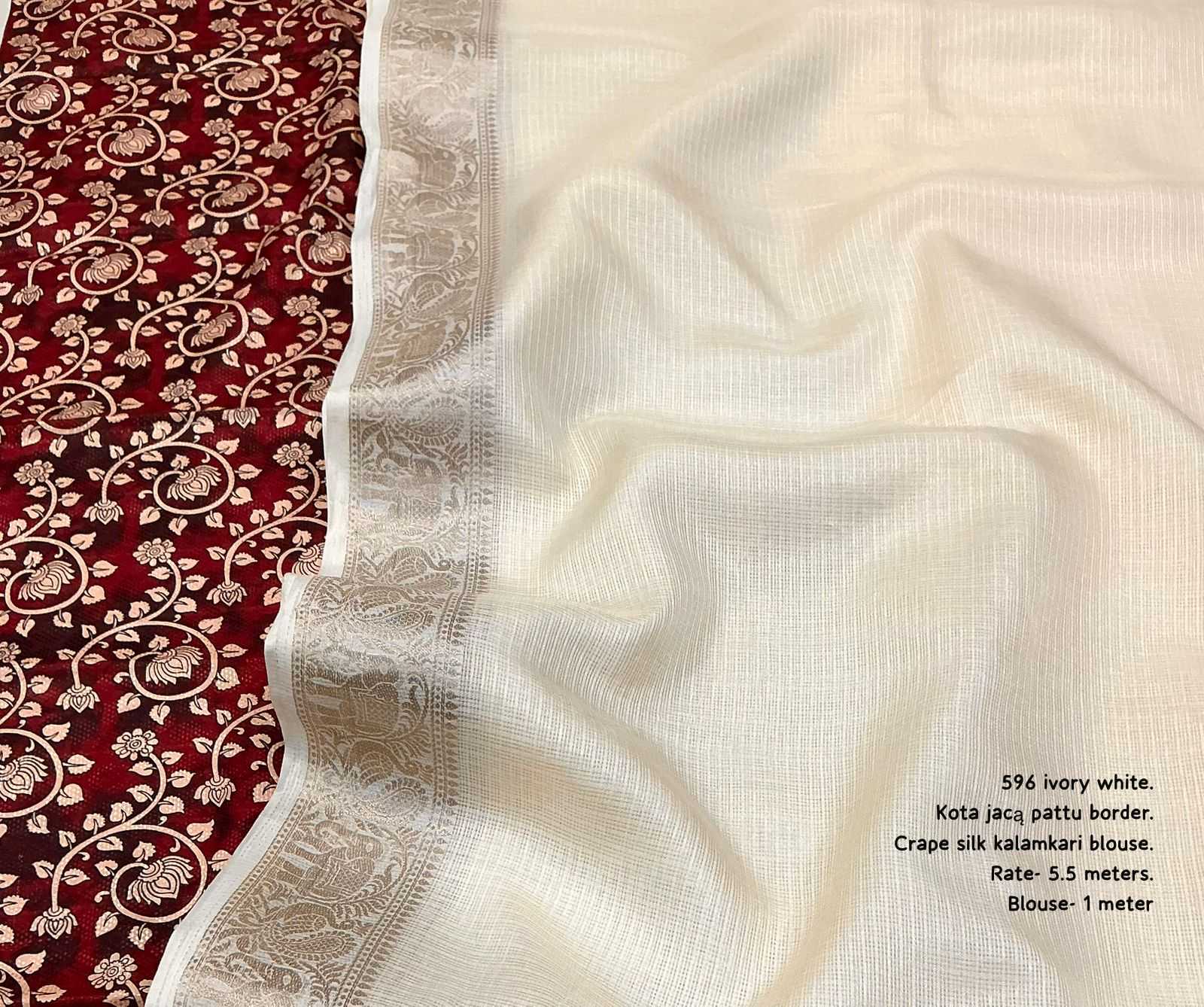 Ynf Soft Kota KESH433 kota kalamkari Silk Sarees Wholesale Pattu Sarees Zari Border Silk Sarees Kalamkari Silk Sarees Manufacturer- Kapda Export