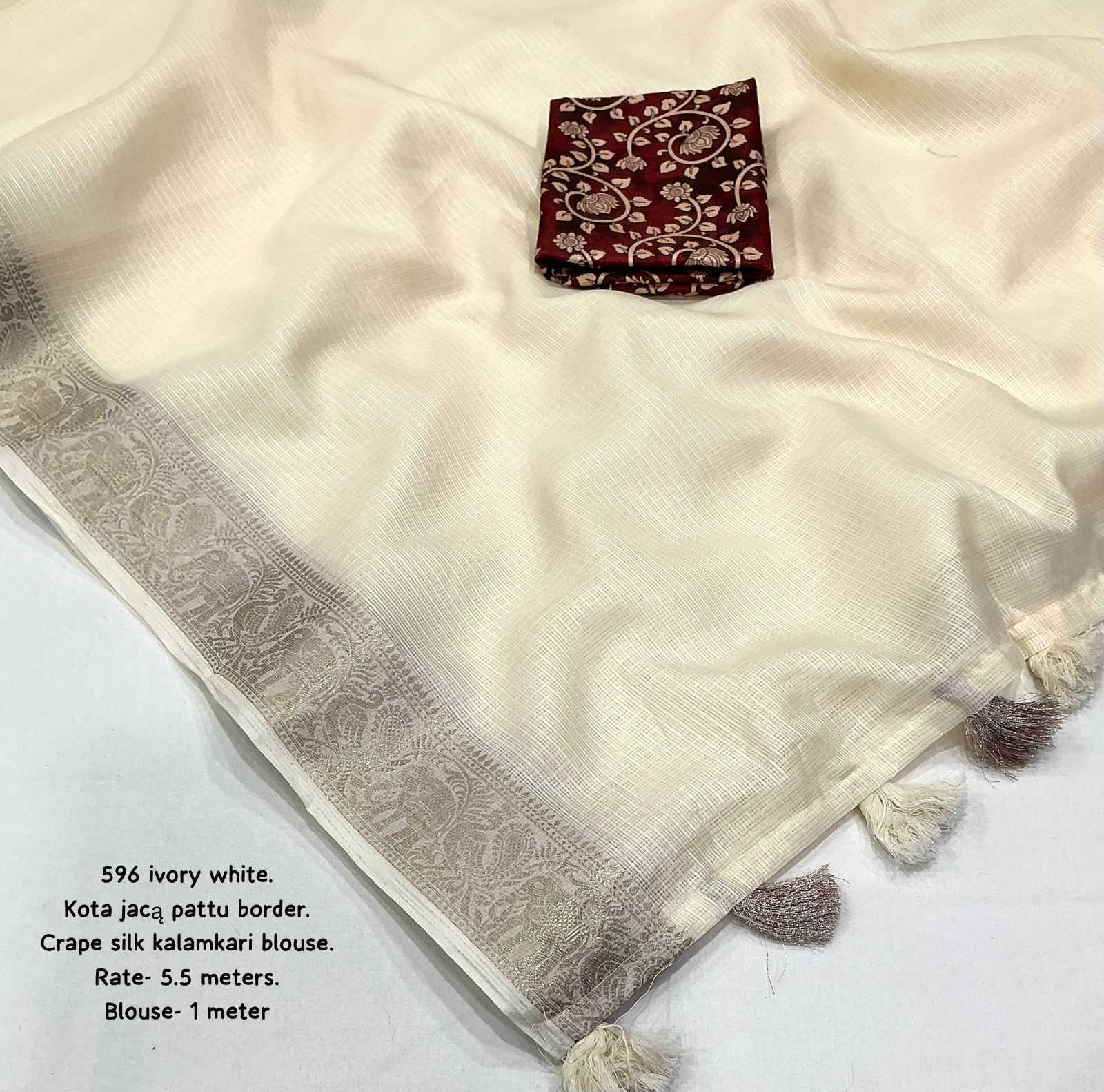 Ynf Soft Kota KESH433 kota kalamkari Silk Sarees Wholesale Pattu Sarees Zari Border Silk Sarees Kalamkari Silk Sarees Manufacturer- Kapda Export