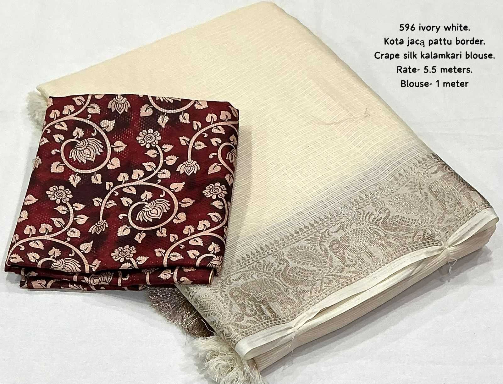 Ynf Soft Kota KESH433 kota kalamkari Silk Sarees Wholesale Pattu Sarees Zari Border Silk Sarees Kalamkari Silk Sarees Manufacturer- Kapda Export