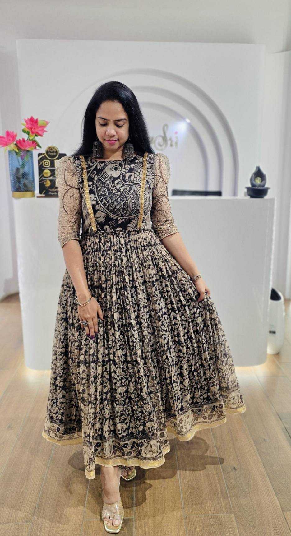 Ynf Soft Silk KESH210 2427 Suits & Dresses Wholesale Maxi Dresses Printed Dresses Indo-Western Dresses Manufacturer- Kapda Export