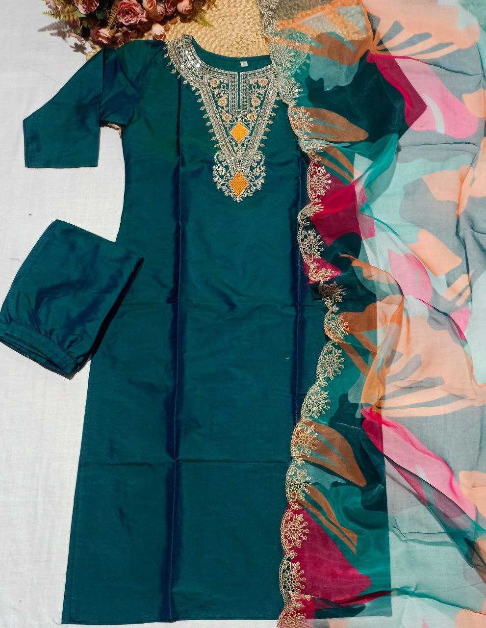 Ynf Soft Tapeta Silk KESH550 299 Suits & Dresses Festive Collections Wholesale Party Wear Dresses Embroidered Dresses Silk Dresses Manufacturer- Kapda Export