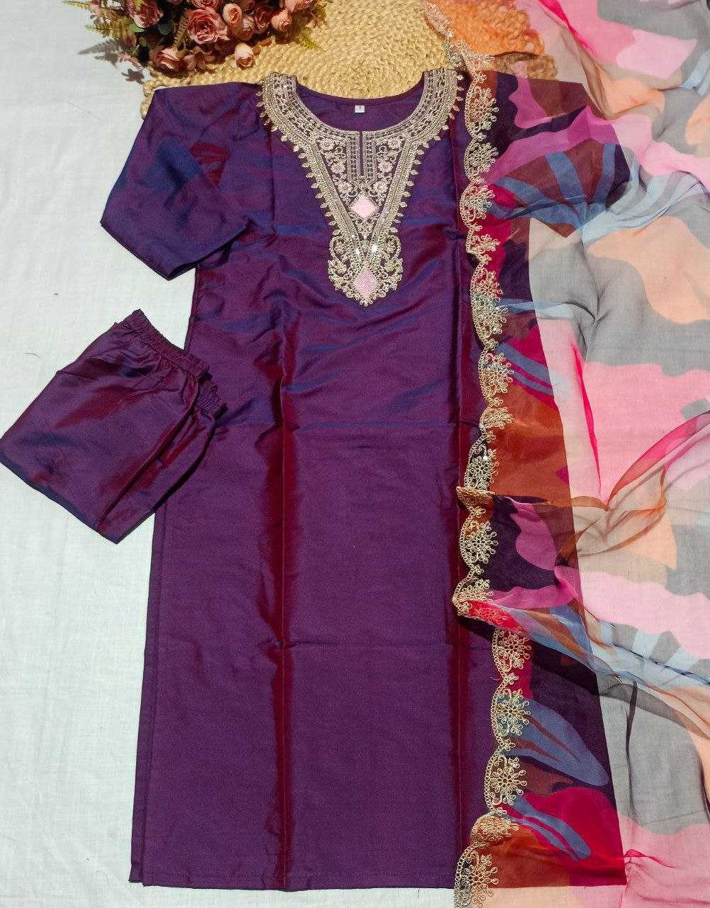 Ynf Soft Tapeta Silk KESH550 299 Suits & Dresses Festive Collections Wholesale Party Wear Dresses Embroidered Dresses Silk Dresses Manufacturer- Kapda Export