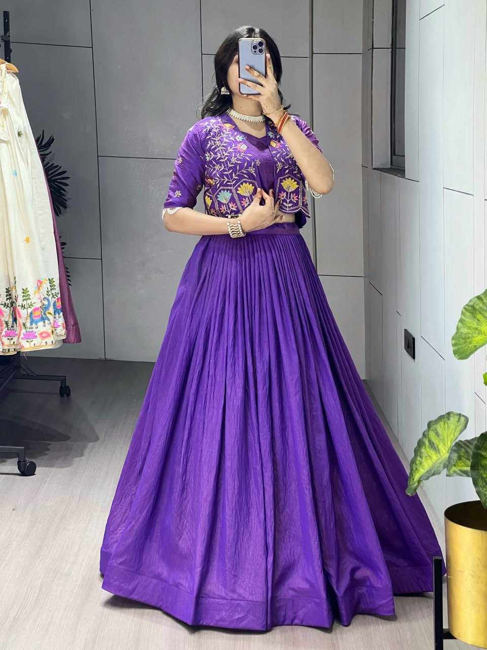 Ynf Soft Vichitra RIN119 8228 Lehengas Wholesale Fancy Lehenga Indo-Western Lehenga Jacket Style Lehenga Manufacturer- Kapda Export