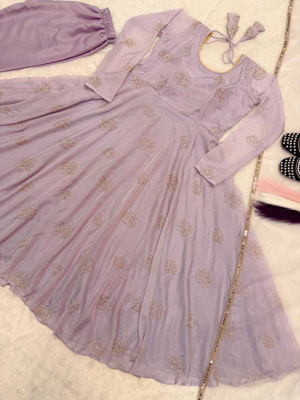 Ynf Tabby Silk Organza KESH528 2027 Gowns Festive Collections Wholesale Anarkali Gown Embroidered Gown Full Sleeve Gowns Manufacturer- Kapda Export