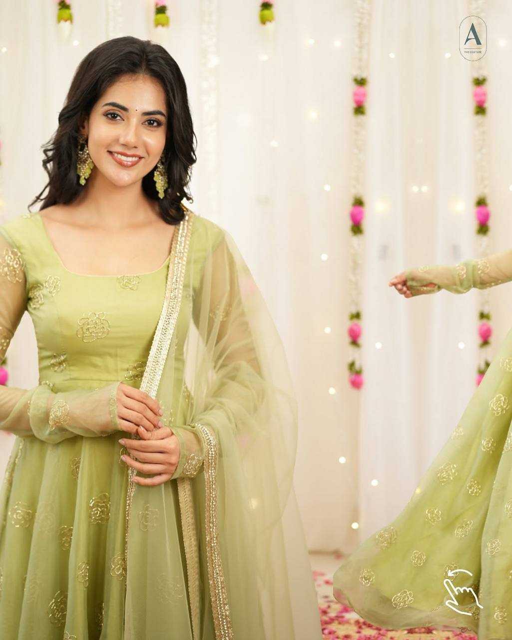 Ynf Tabby Silk Organza KESH528 2027 Suits & Dresses Festive Collections Wholesale Embroidery Suits Anarkali Suits Gown Dresses Manufacturer- Kapda Export