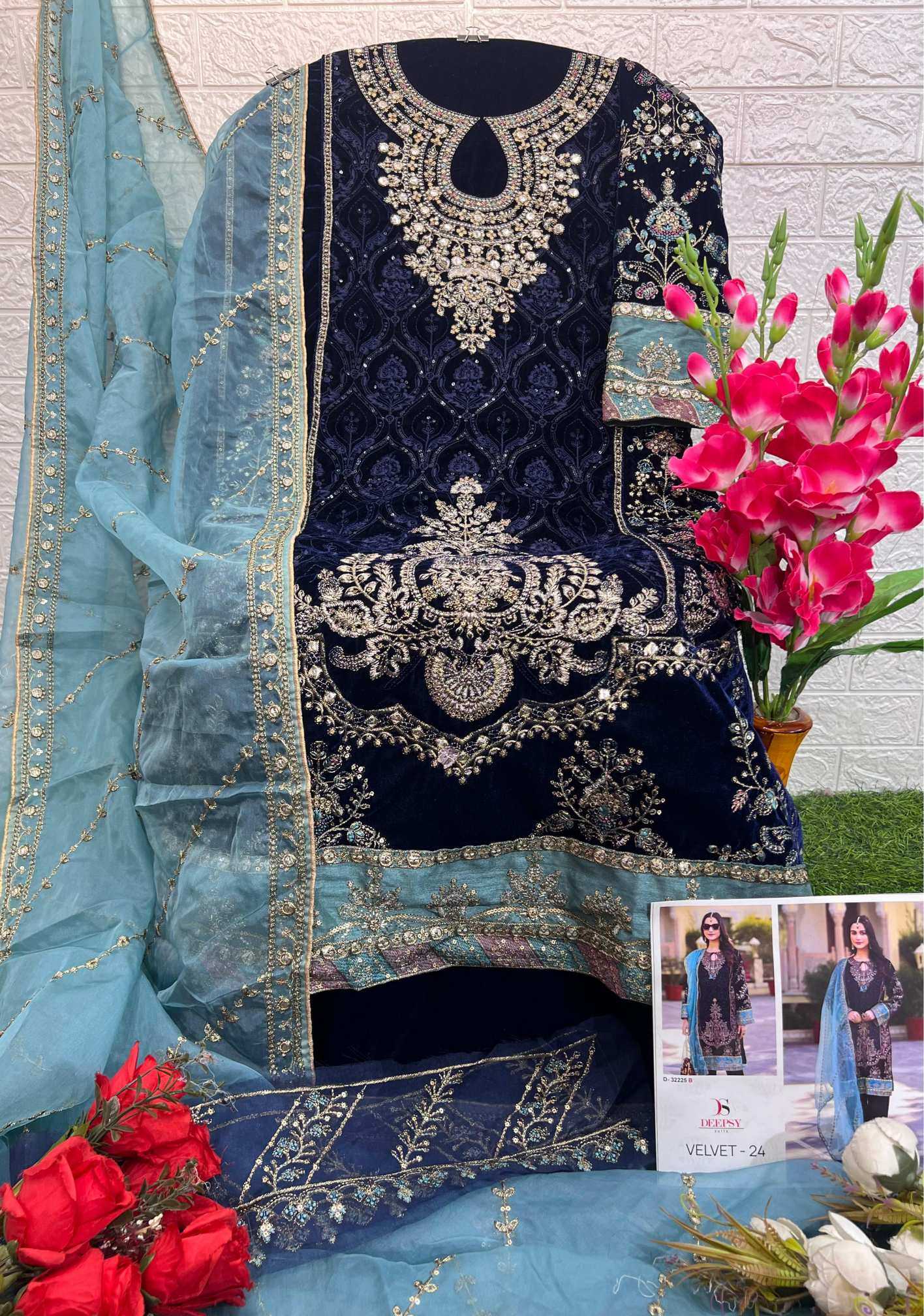 Ynf Velvet KESH530 DEEPSY 32225 Suits & Dresses Festive Collections Wholesale Velvet Suits Party wear suits Eid Collections Manufacturer- Kapda Export