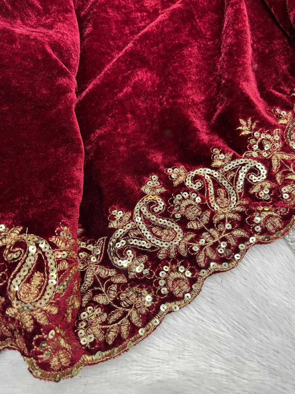 Ynf Velvet KESH621 5089 Sarees Wedding Collections Wholesale Designer Sarees Party Wear Sarees Velvet Sarees Manufacturer- Kapda Export